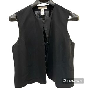 🤗 Jones New York NY black suit jacket blazer vest button up 18W